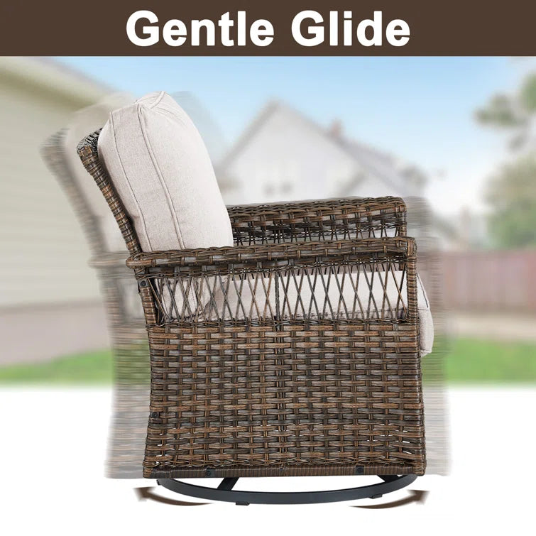 Swivel Patio Chair with Cushions