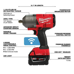 Milwaukee Pre-Sale 2862-22R M18 FUEL 18V 1/2" High Torque Impact Wrench Pin Detent Kit