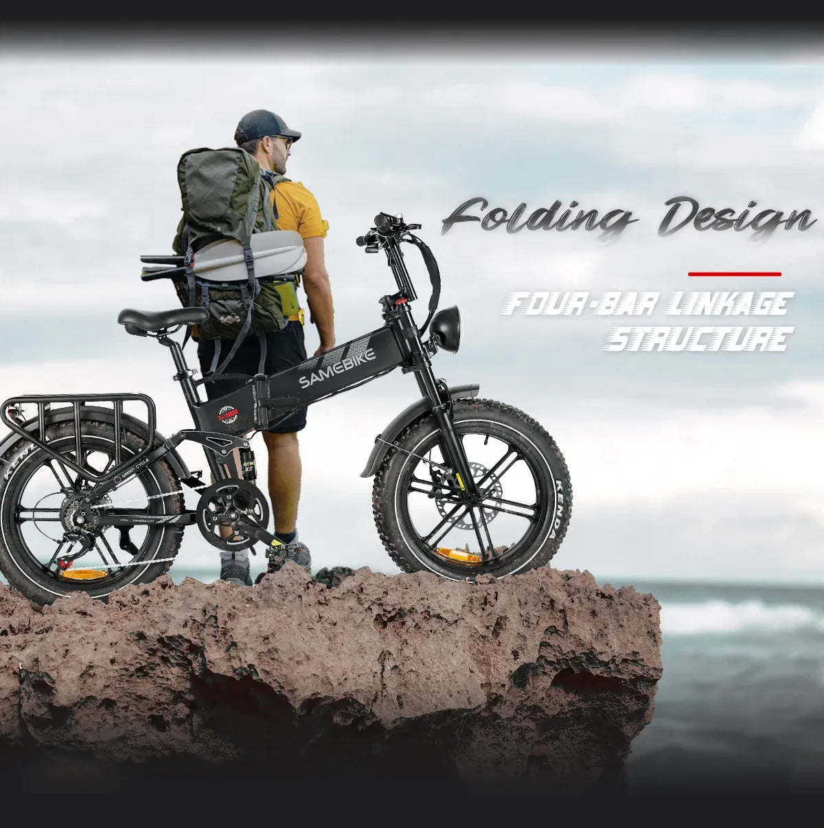 ⭐Factory clearance sale⭐45km/h 20 inch folding all terrain full suspension mountain electric bike