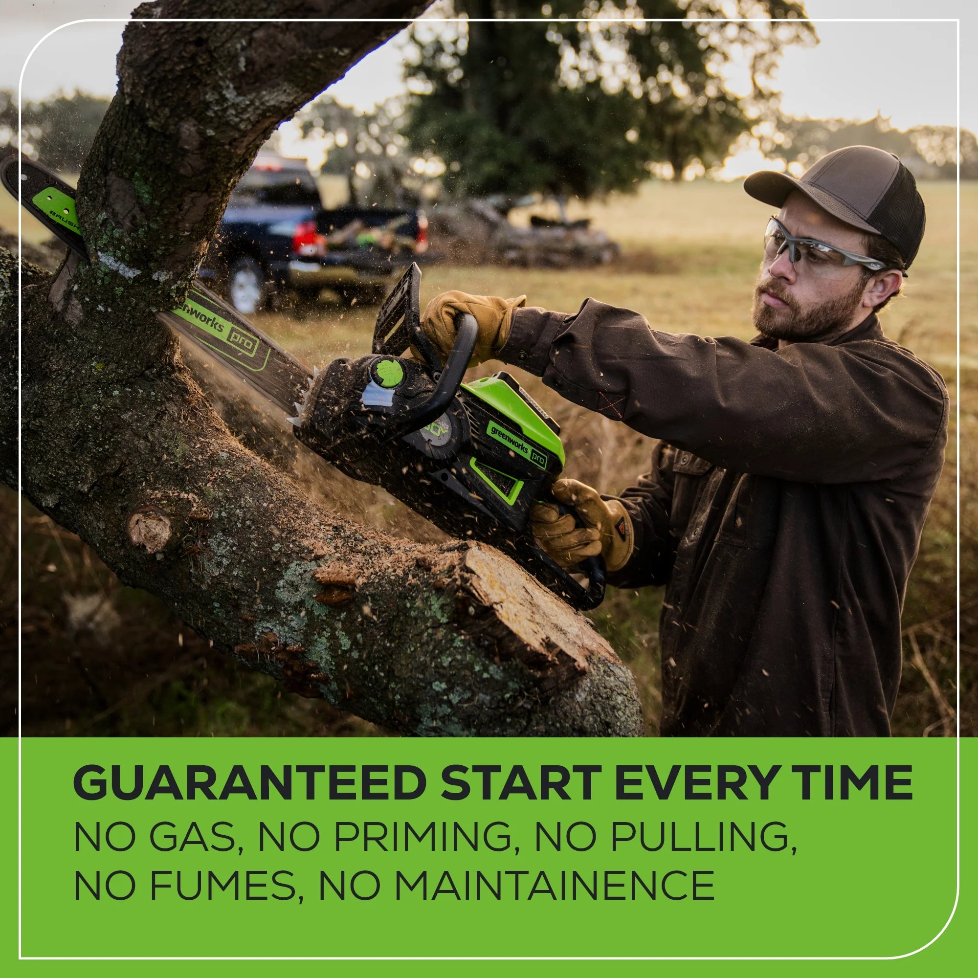 60V Cordless Chainsaw 18-Inch with 5.0Ah Battery and Charger