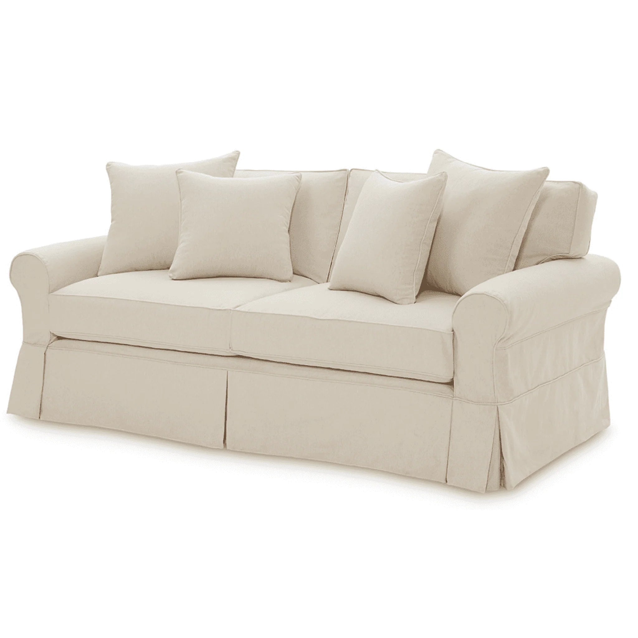 Bar Harbor Slipcovered Rolled Arm Sofa