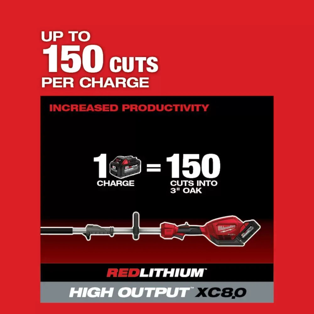 Milwaukee 2825-21PS M18 FUEL 18V 10-Inch QUIK-LOK Cordless Pole Saw Kit
