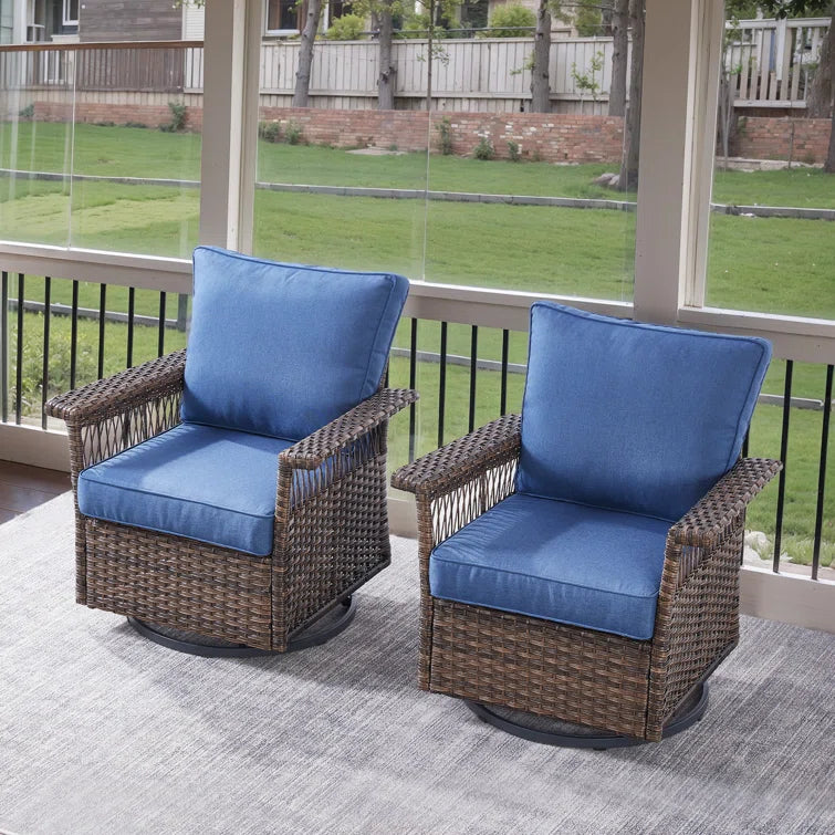 Swivel Patio Chair with Cushions