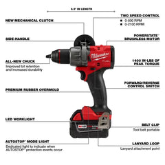Milwaukee Pre-Sale Pre-Sale 2903-22 M18 FUEL 18V 1/2" Cordless Li-Ion Drill/Driver Kit