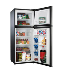 4.6 Cu. Ft. 2 Door Mini Refrigerator with Freezer - Stainless Steel Compact Fridge with Interior Light
