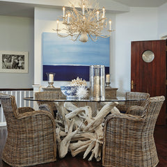 Custom Driftwood Round Dining Table Base