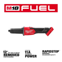 Milwaukee Pre-Sale 2939-20 M18 FUEL 18V Braking Die Grinder w/ Slide Switch - Bare Tool