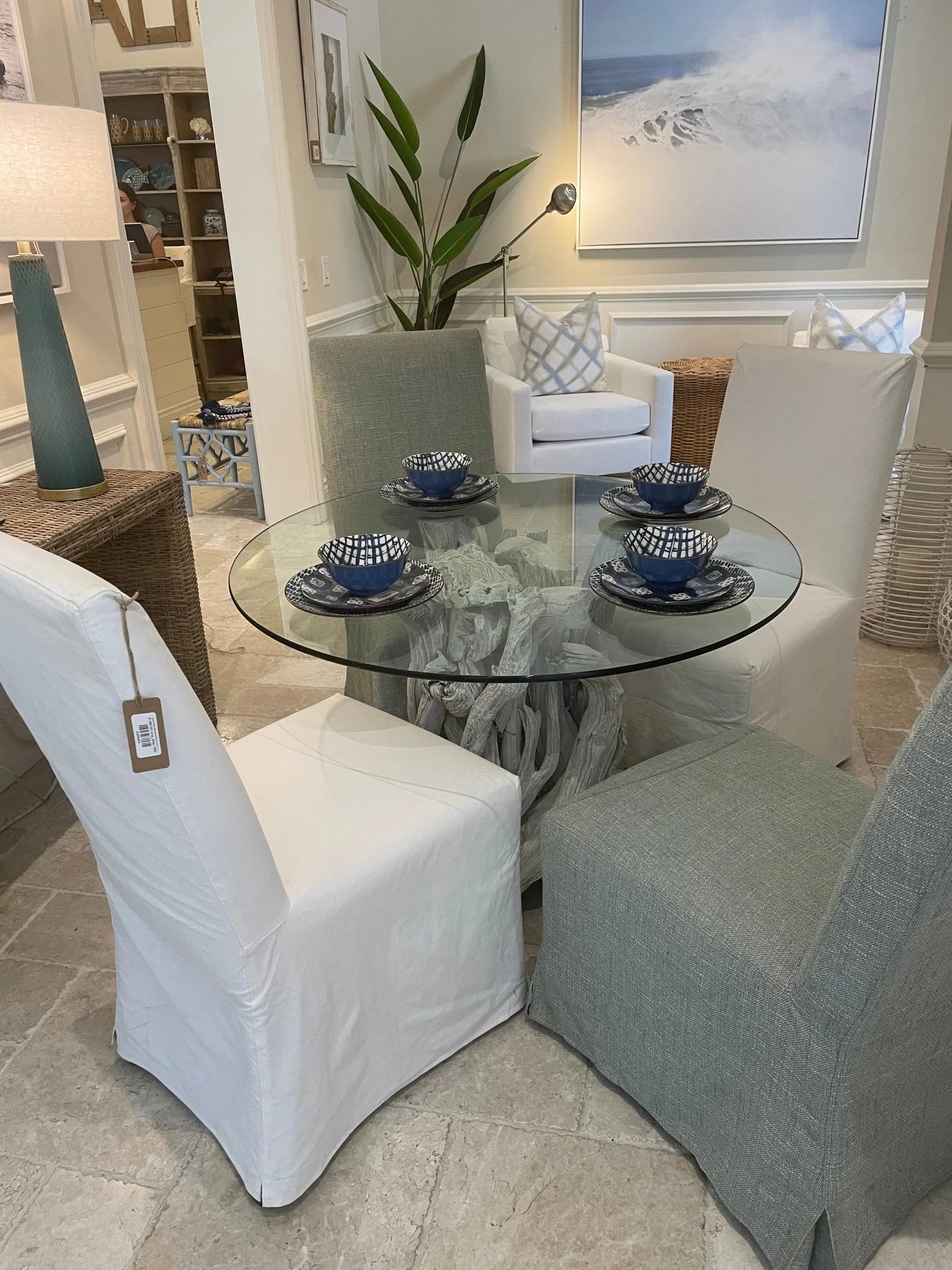 Custom Driftwood Round Dining Table Base