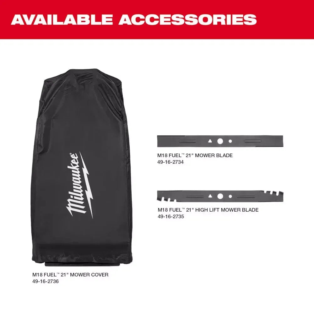 Milwaukee 2823-22HD M18 FUEL 21" Self-Propelled Cordless Lawnmower Mower Kit