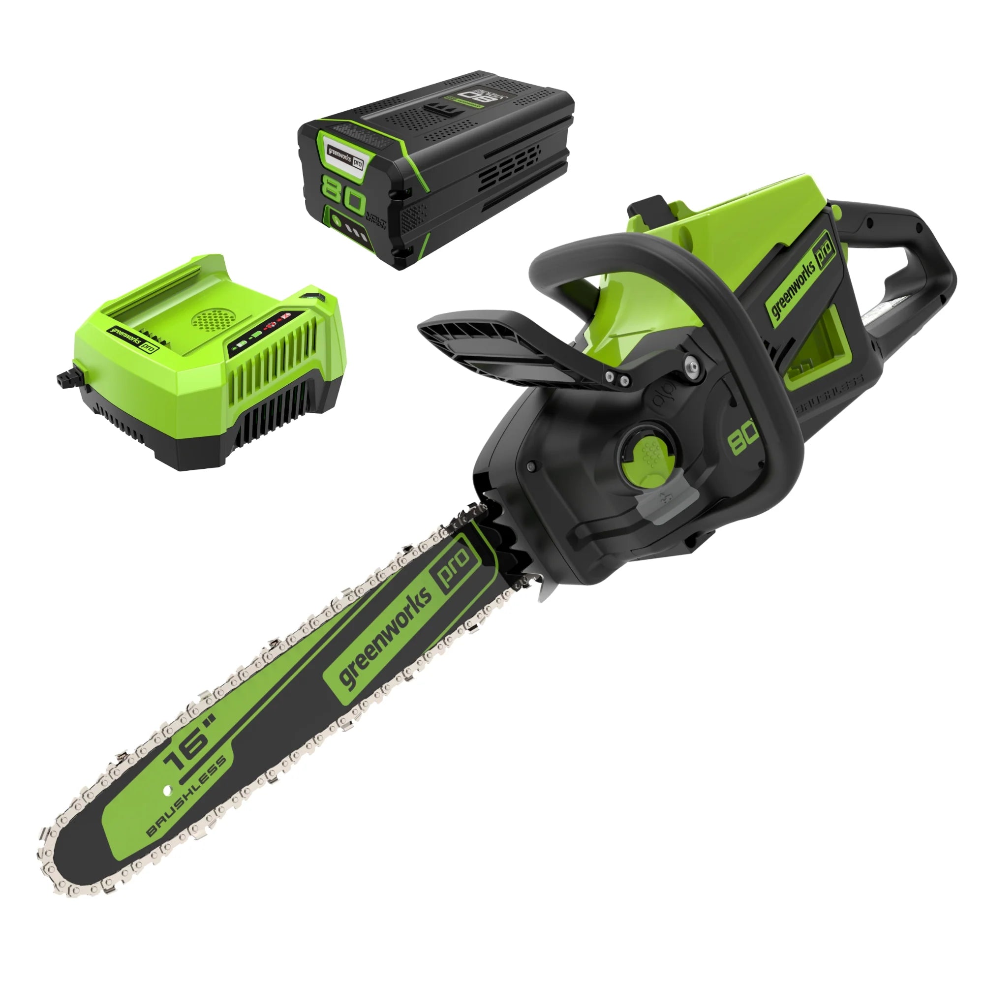 80V Cordless Chainsaw 16-Inch with 4.0Ah Battery and Charger