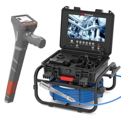 100 feet / 30 meters, 23 mm / 0.9 inches full HD sewer inspection camera, 5x zoom, distance counter, 9-inch IPS screen, digital video recorder and voice recorder, 16GB memory card, suitable for sewer lines, pipes, ventilation ducts, piping systems, p