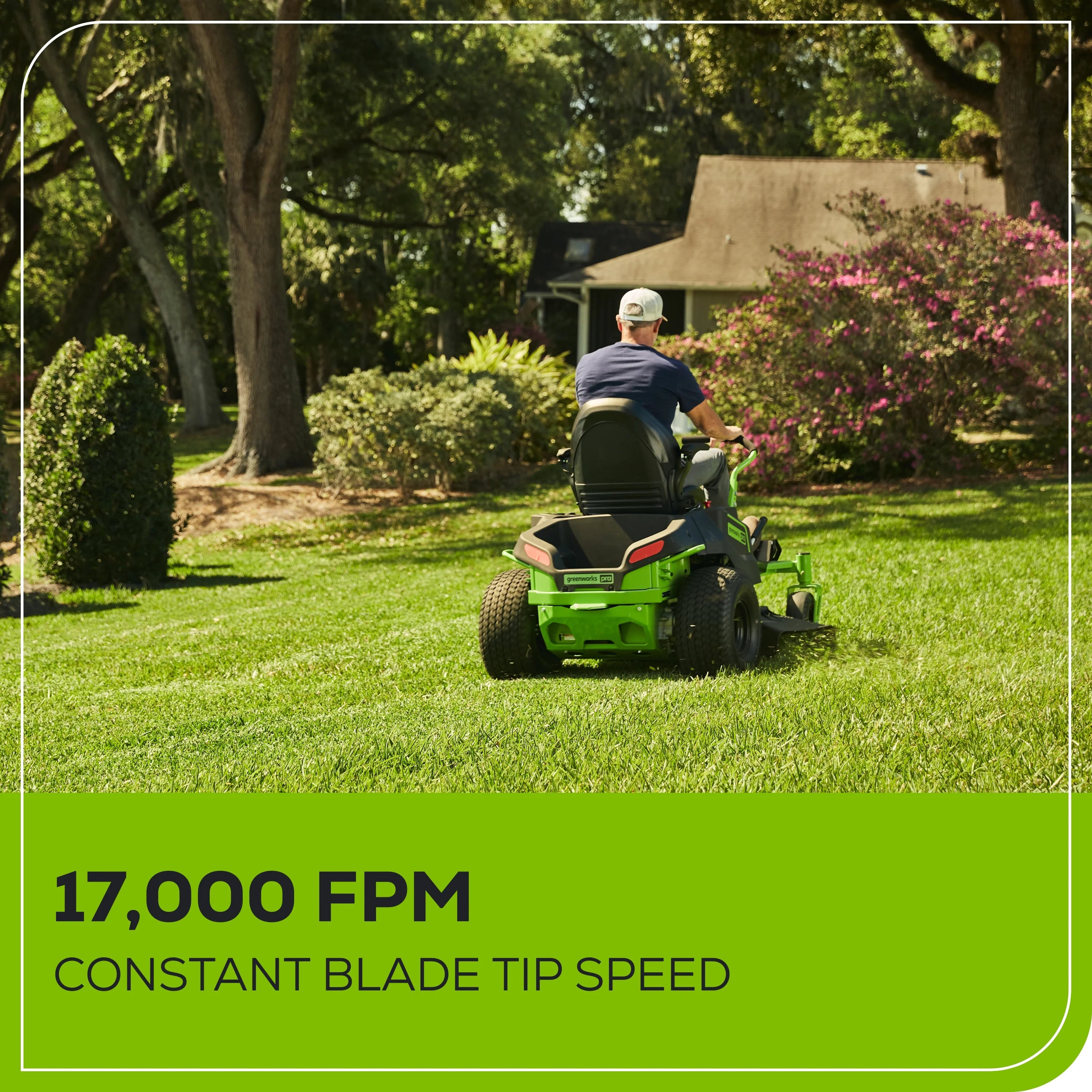 80V Cordless Riding Lawn Mower 42-Inch Deck with Six Batteries and Turbo Chargers