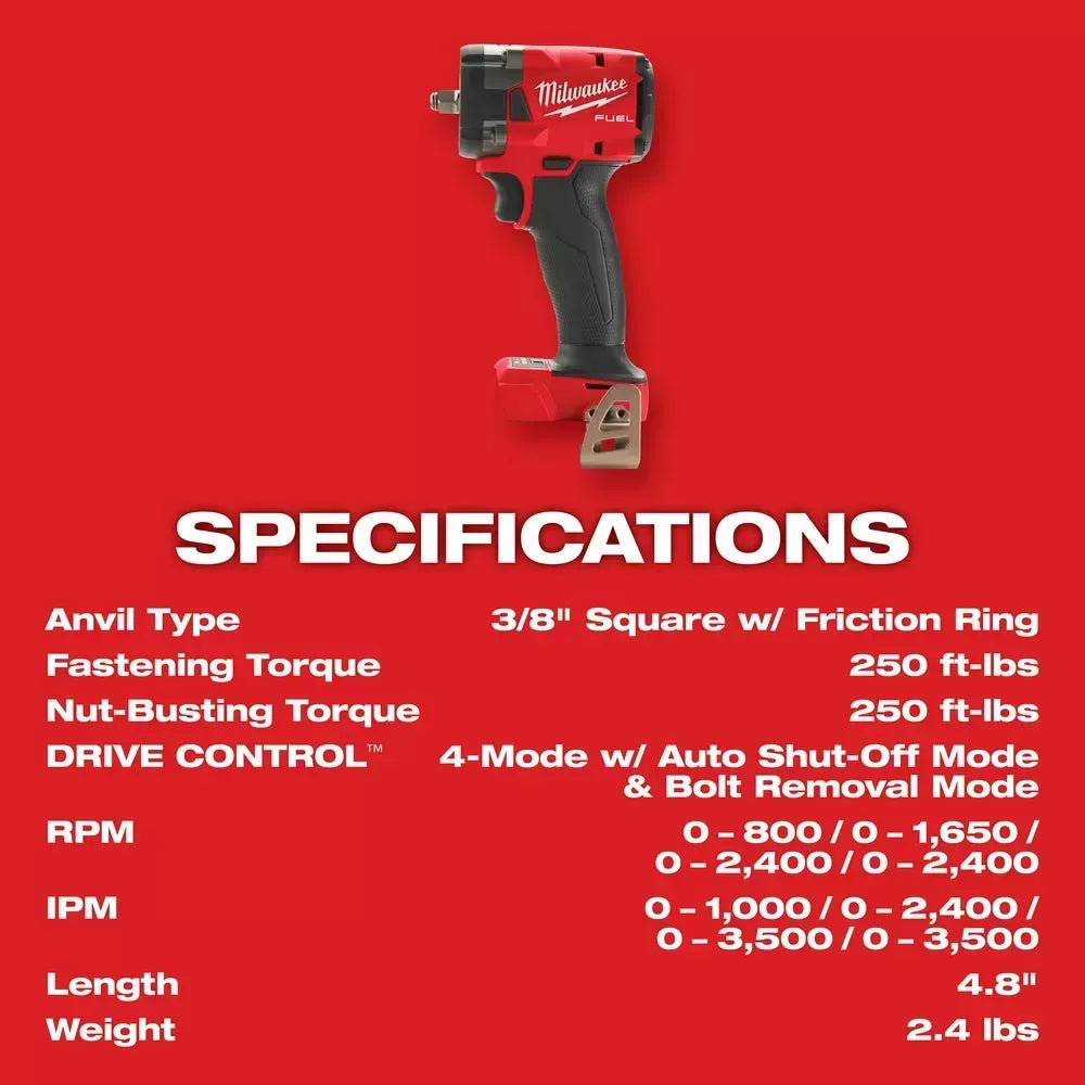 Milwaukee Pre-Sale 2854-20 M18 FUEL 18V 3/8" Impact Wrench w/Friction Ring -Bare Tool