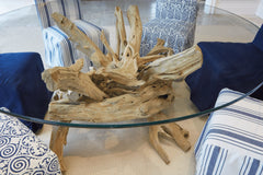 Custom Driftwood Round Dining Table Base