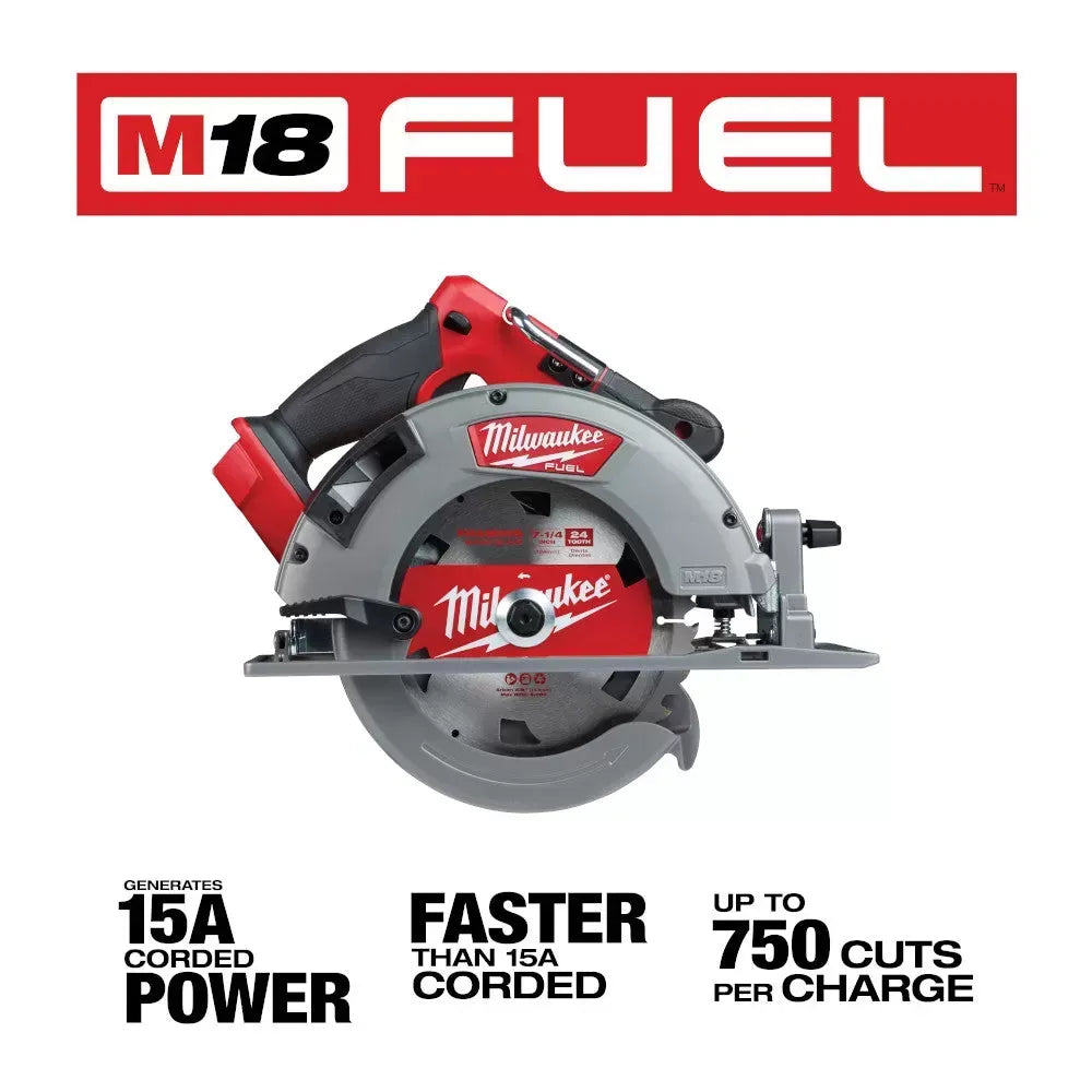 Milwaukee 2732-20 M18 FUEL 18V 7-1/4" Circular Saw w/ SAWZALL Reciprocating Saw
