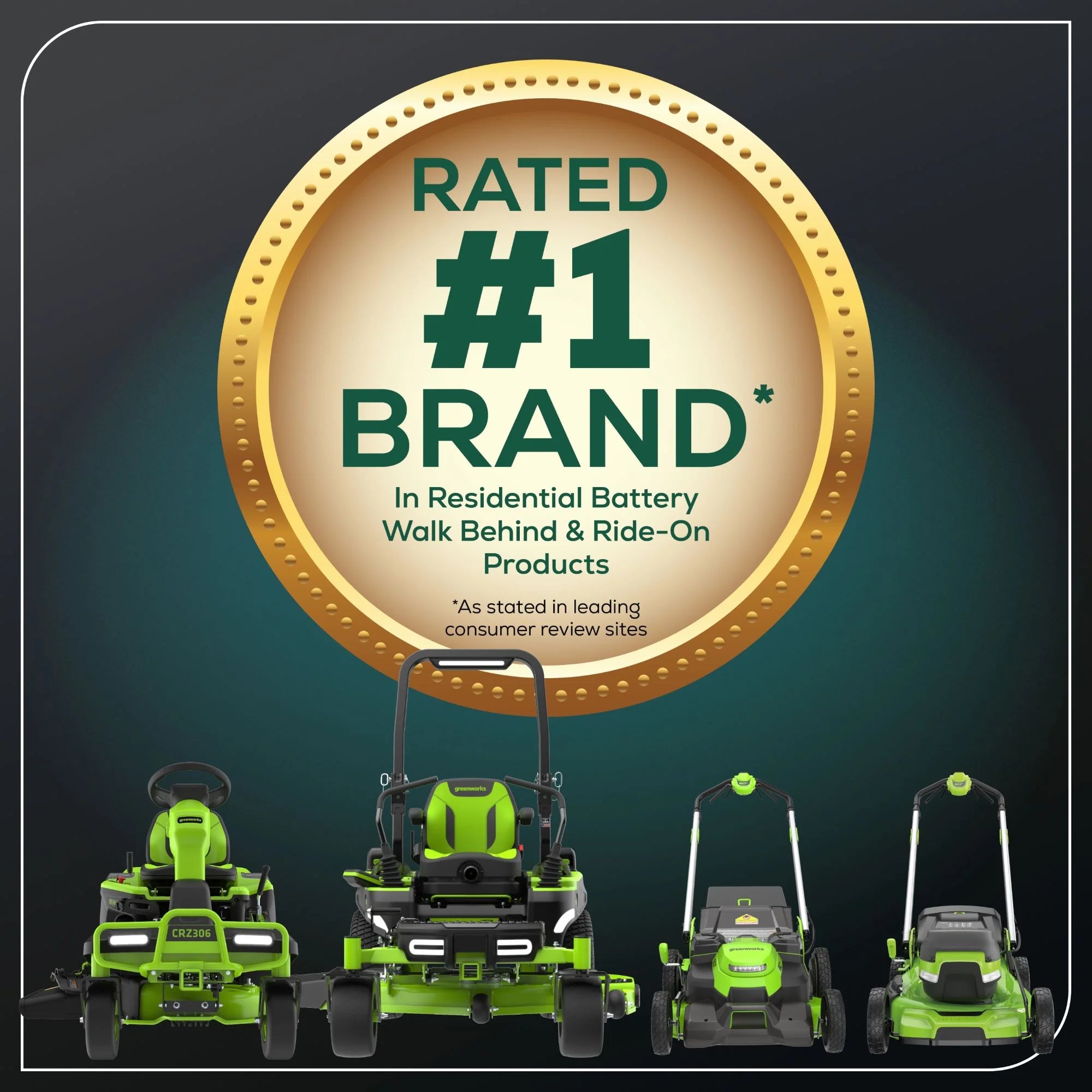 60V Electric Riding Lawn Mower with 6 Batteries and Wall Charger
