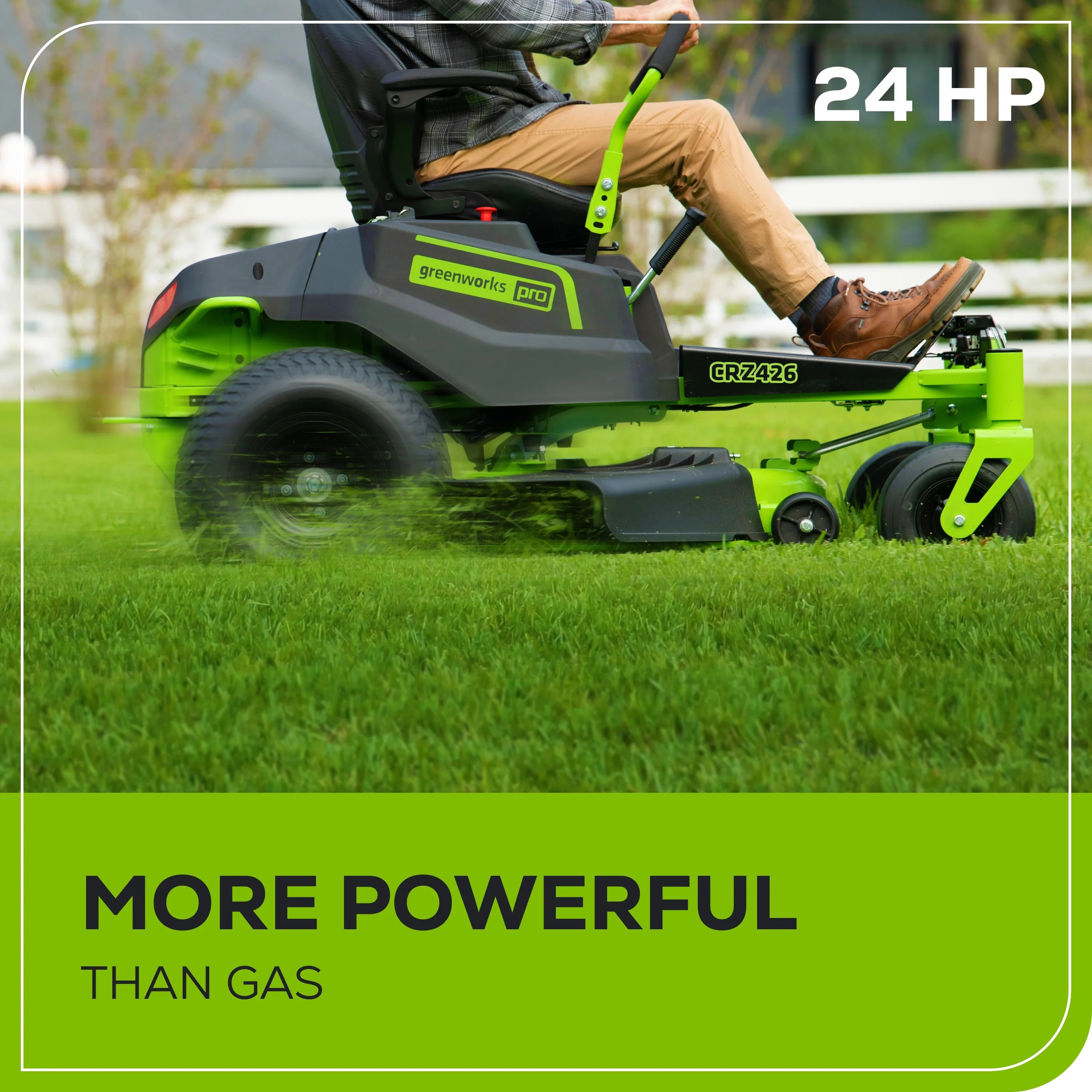 80V Cordless Riding Lawn Mower 42-Inch Deck with Six Batteries and Turbo Chargers