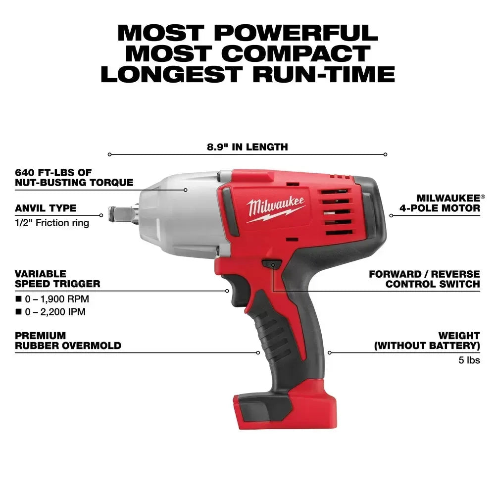 Milwaukee Pre-Sale 2663-20 M18 18V 1/2-Inch High-Torque Impact Wrench - Bare Tool