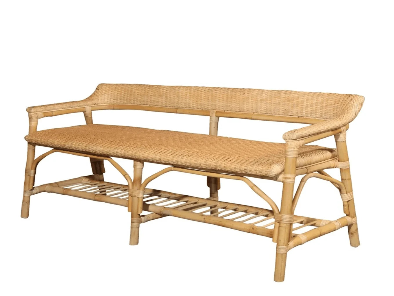 Lucco Natural Rattan Bench