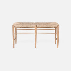 Cutler Natural Woven Oak Bench