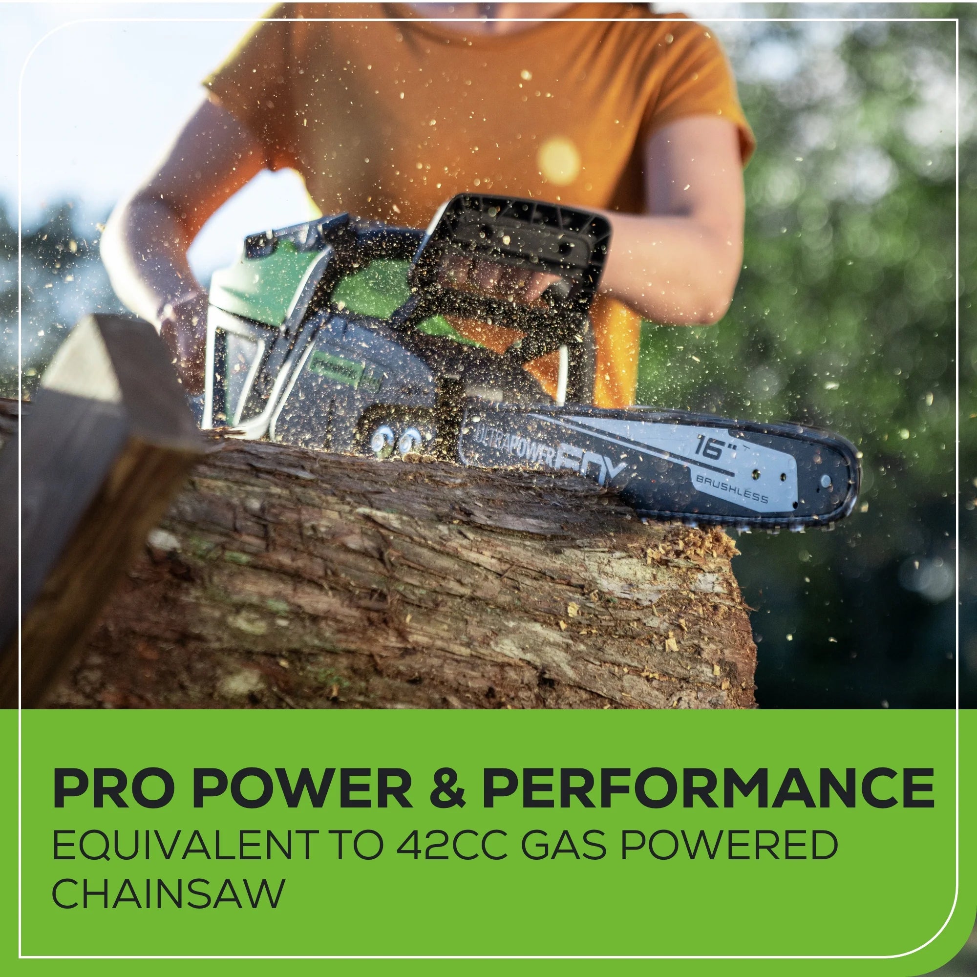 80V Cordless Chainsaw 16-Inch with 4.0Ah Battery and Charger
