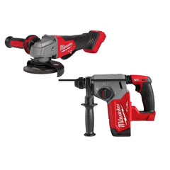 Milwaukee Pre-Sale 2912-20 M18 FUEL 18V 1" SDS Plus Rotary Hammer w/ 4-1/2" / 5" Grinder