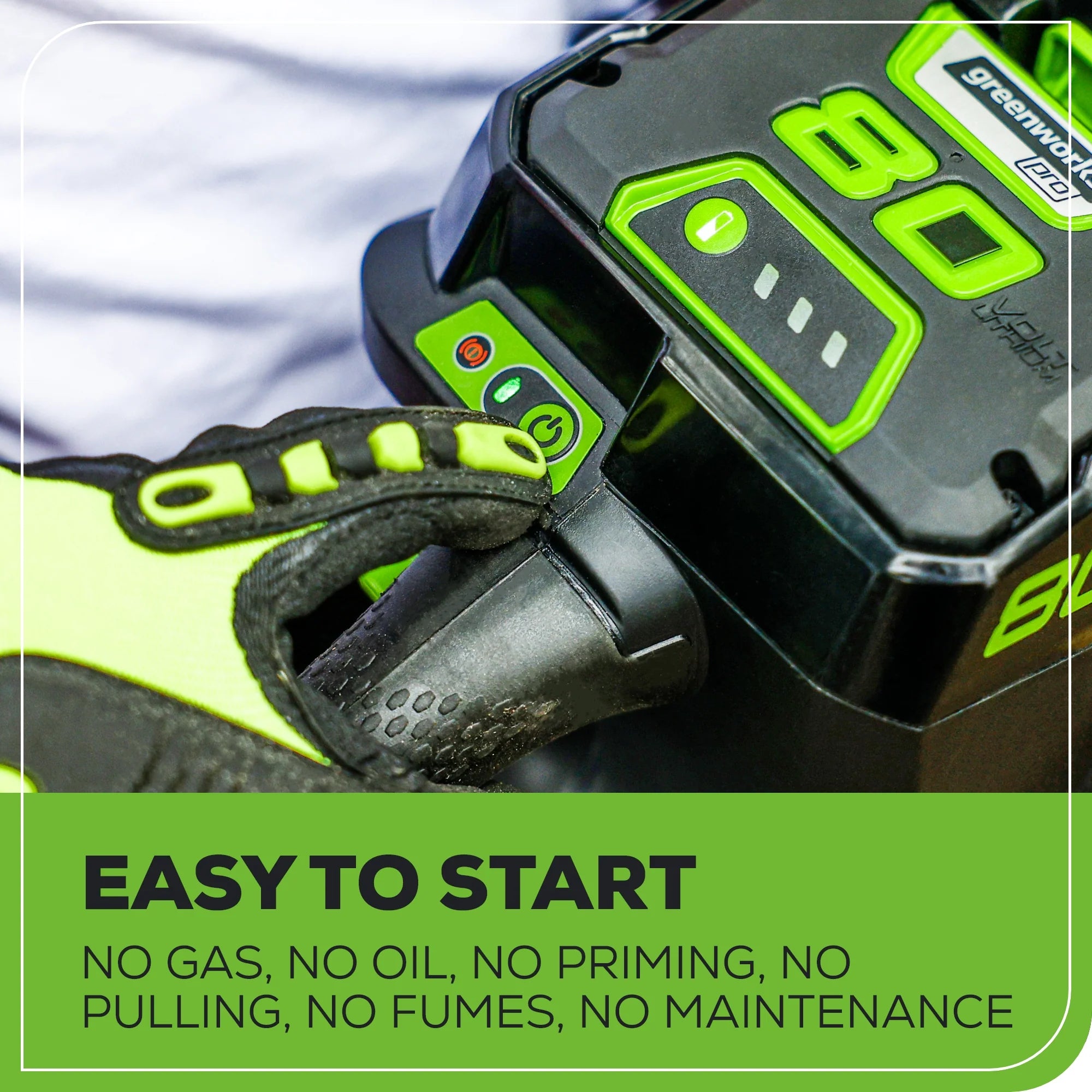 80V Cordless Chainsaw 18-Inch with Battery and Charger