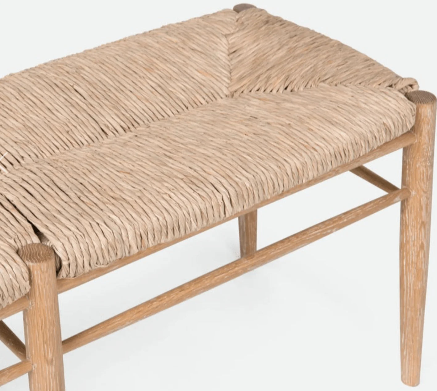 Cutler Natural Woven Oak Bench