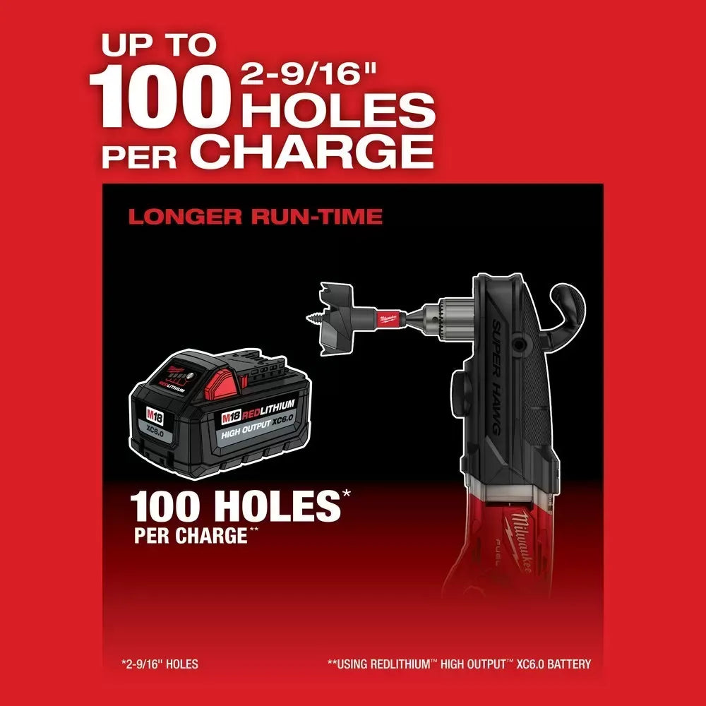 Milwaukee Pre-Sale 2809-20 M18 FUEL 18V 1/2 Inch Super Hawg Right Angle Drill - Bare Tool