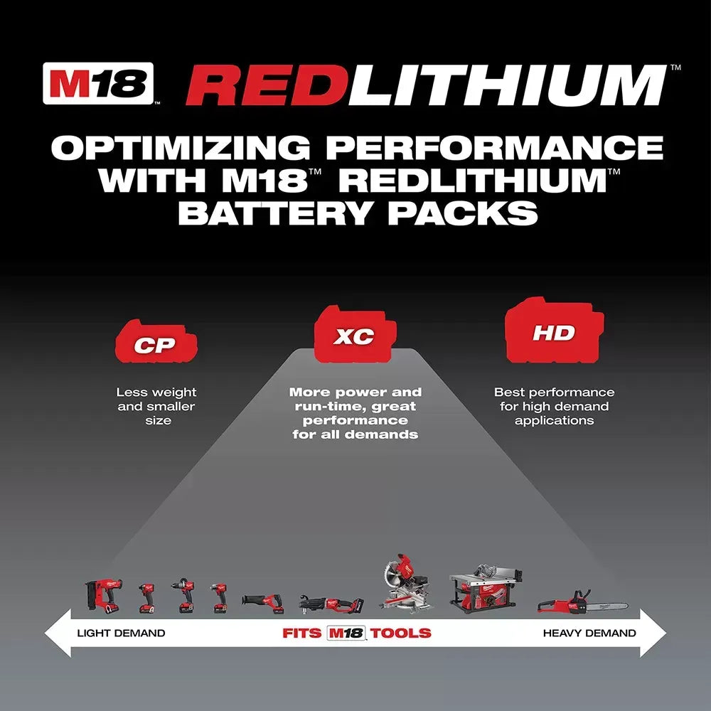 Milwaukee 48-11-1850 M18 18V 5.0Ah REDLITHIUM XC Extended Capacity Battery