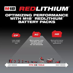 Milwaukee 48-11-1850 M18 18V 5.0Ah REDLITHIUM XC Extended Capacity Battery