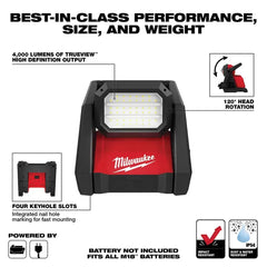 Milwaukee 2366-20 M18 18V ROVER Dual Power Flood Light - Bare Tool