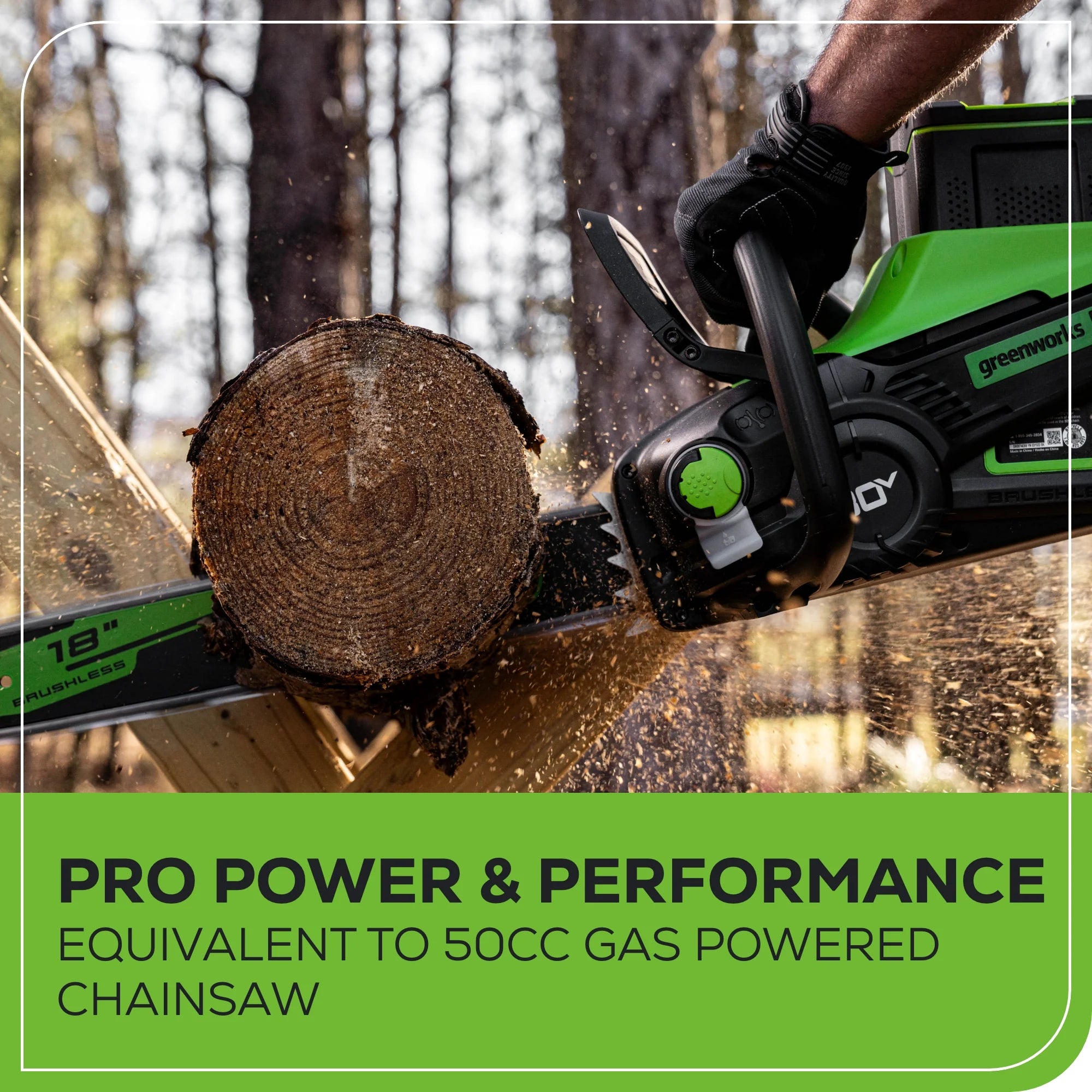 80V Cordless Electric Chainsaw 18-Inch