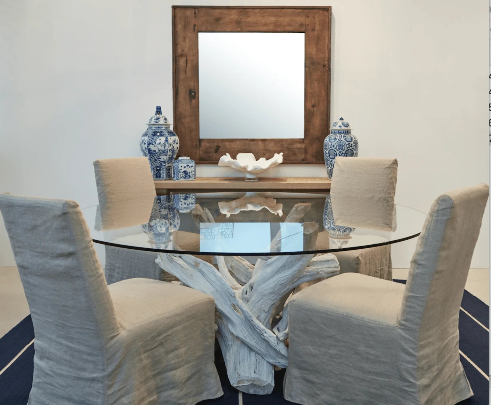 Custom Driftwood Round Coffee Table Base