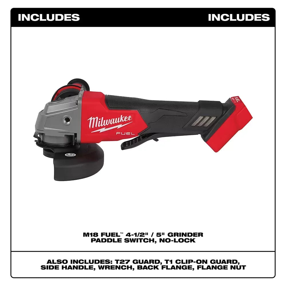 Milwaukee Pre-Sale 2880-20 M18 FUEL 4-1/2" / 5" Grinder Paddle Switch No-Lock - Bare Tool