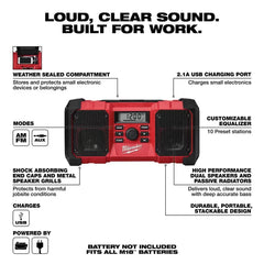 Milwaukee Pre-Sale 2890-20 M18 18V Jobsite Radio - Bare Tool