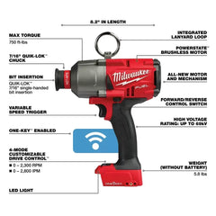 Milwaukee Pre-Sale 2865-20 M18 FUEL 18 Volt 7/16 Inch Hex Utility Impact Wrench-Bare Tool