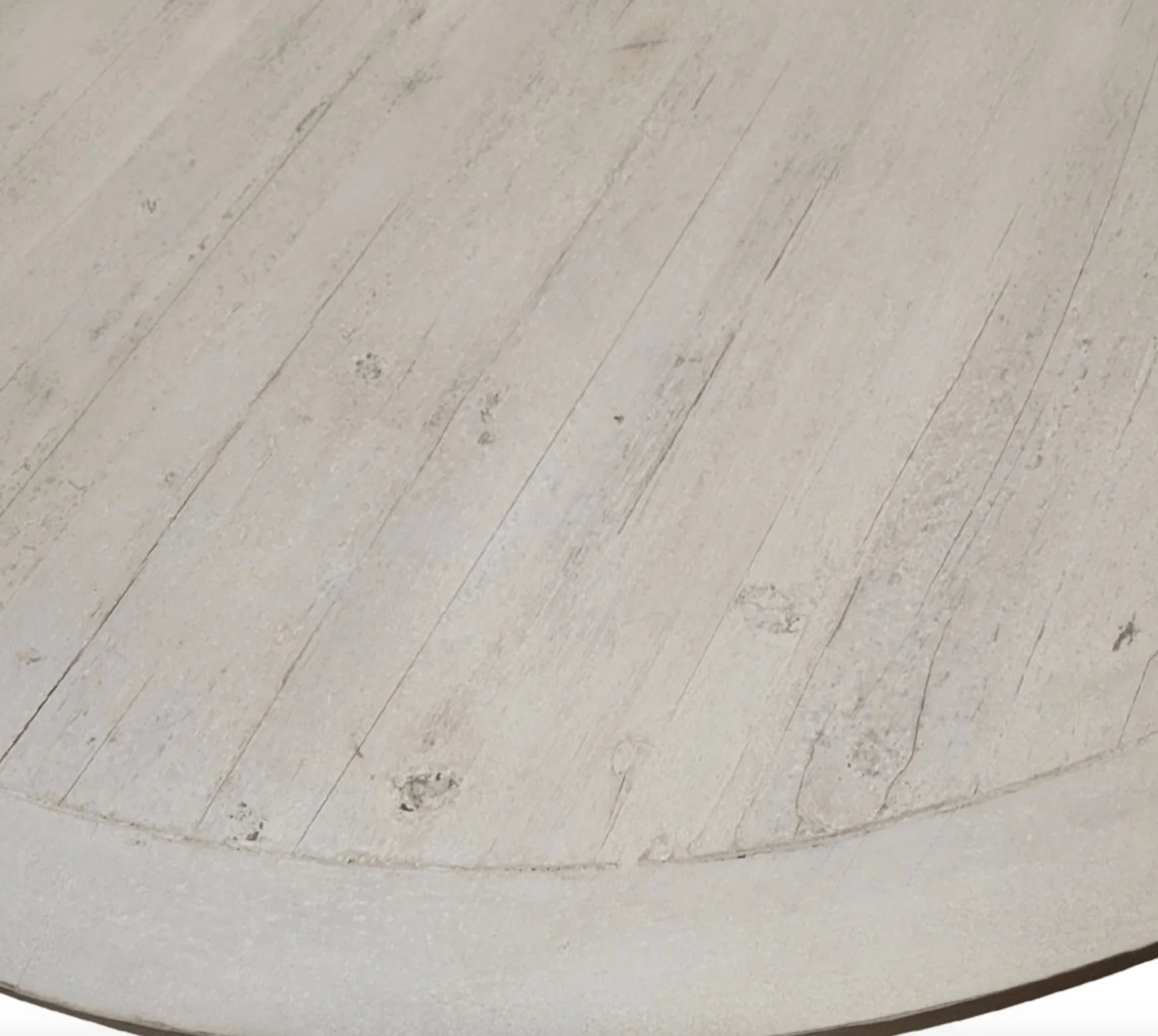 Santa Rosa Whitewash Round Reclaimed Wood Dining Table