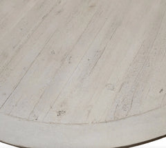 Santa Rosa Whitewash Round Reclaimed Wood Dining Table