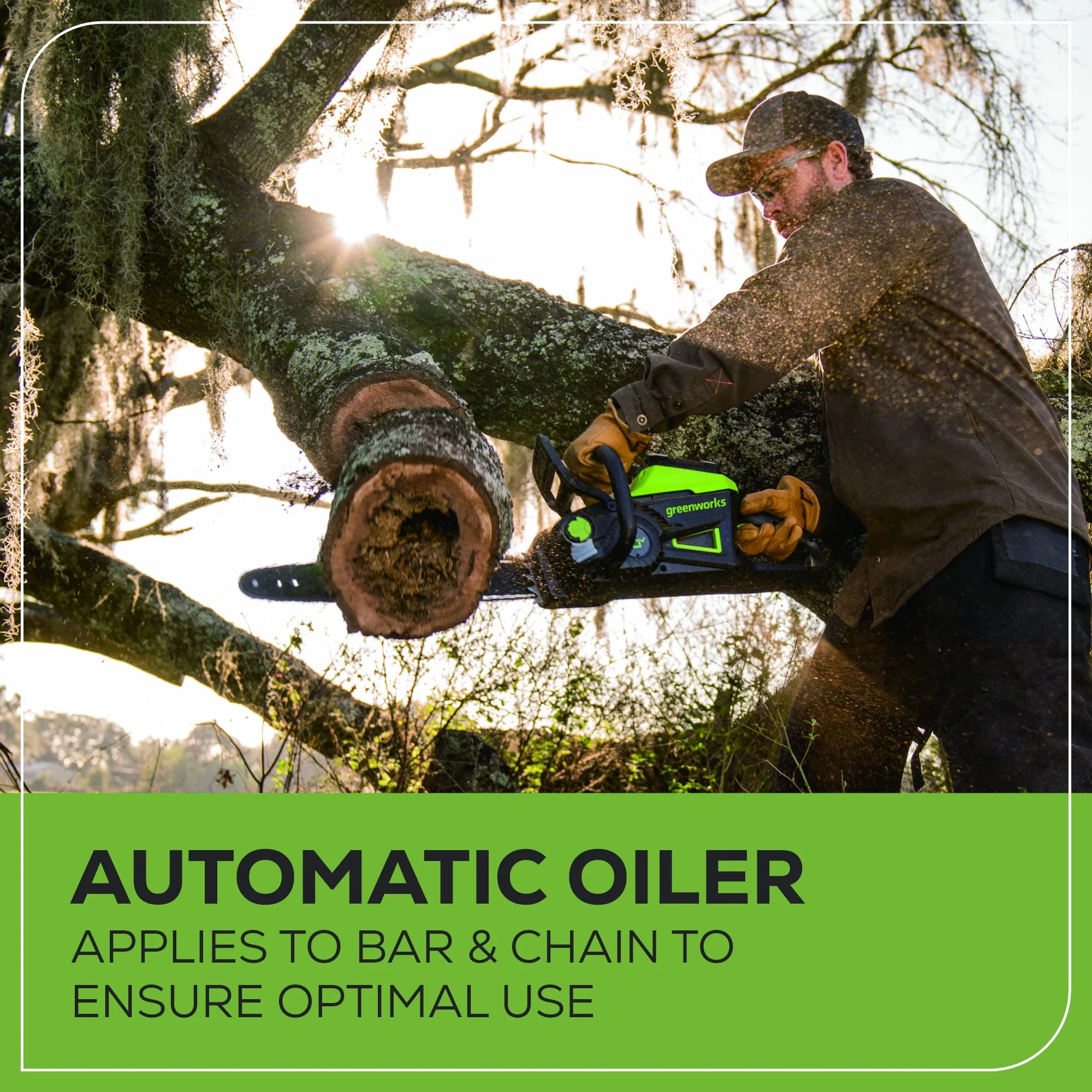 60V Cordless Chainsaw 18-Inch with 5.0Ah Battery and Charger