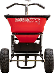 100 lb Walk Behind Push Spreader - Multi Purpose Fertilizer Seed Salt & De-Icer Spreader