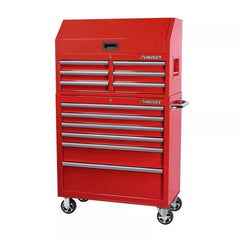 36 Inch 12 Drawer Tool Chest and Cabinet Combo - Rolling Steel Tool Storage Cabinet with Power Strip