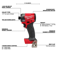 Milwaukee Pre-Sale 2953-20 M18 FUEL 18V 1/4" Hex Cordless Li-Ion Impact Driver -Bare Tool