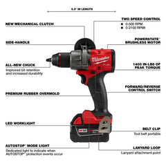 Milwaukee Pre-Sale Pre-Sale Pre-Sale 3697-22GR M18 FUEL 18V Cordless Drill / Driver Kit w/ M18 FUEL Grinder
