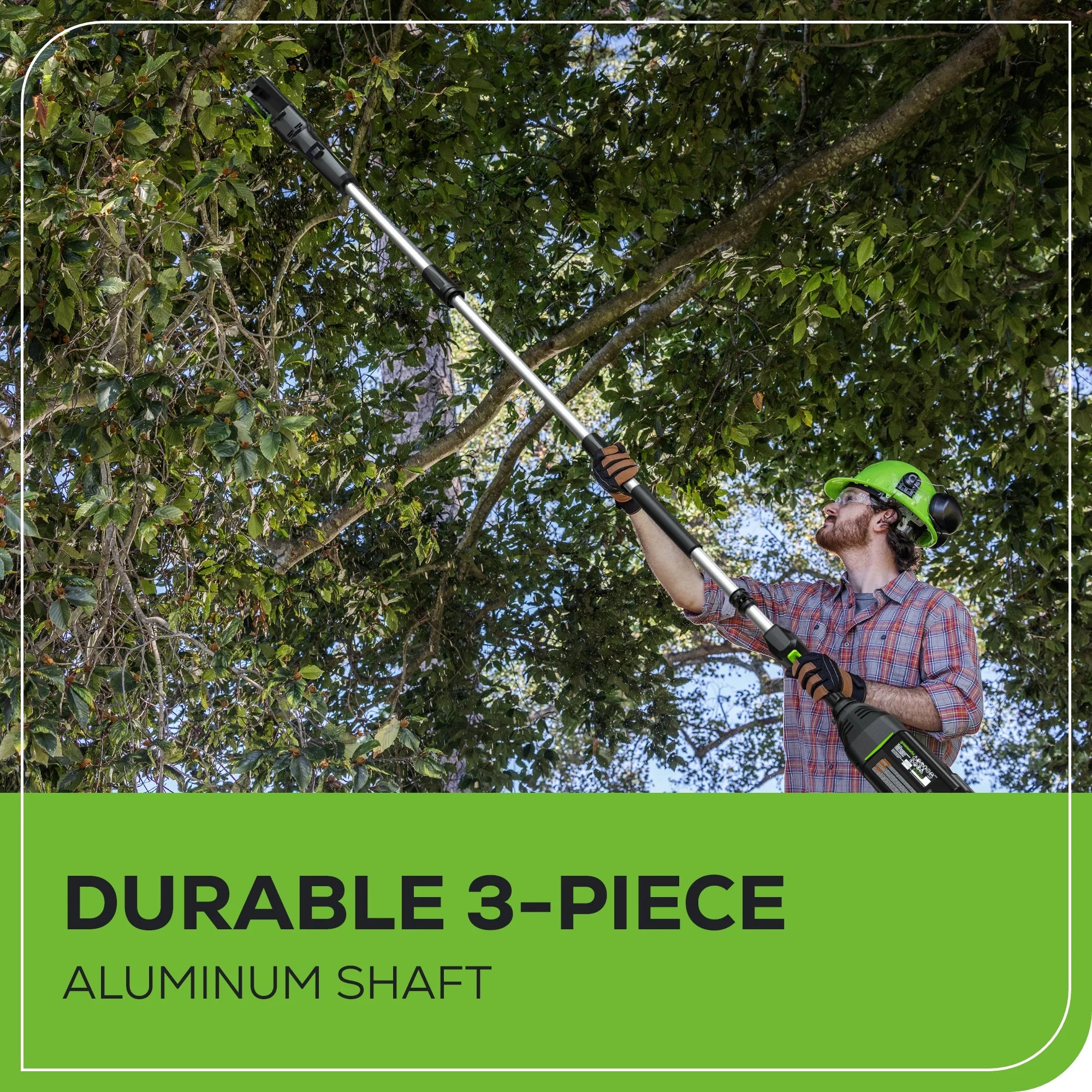 80V Cordless Pole Saw with 14-Foot Reach, 2.0Ah Battery and Charger