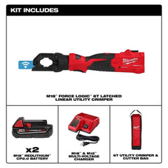 Milwaukee 2979-22 M18 18V FORCE LOGIC 6T Latched Linear Utility Crimper Kit