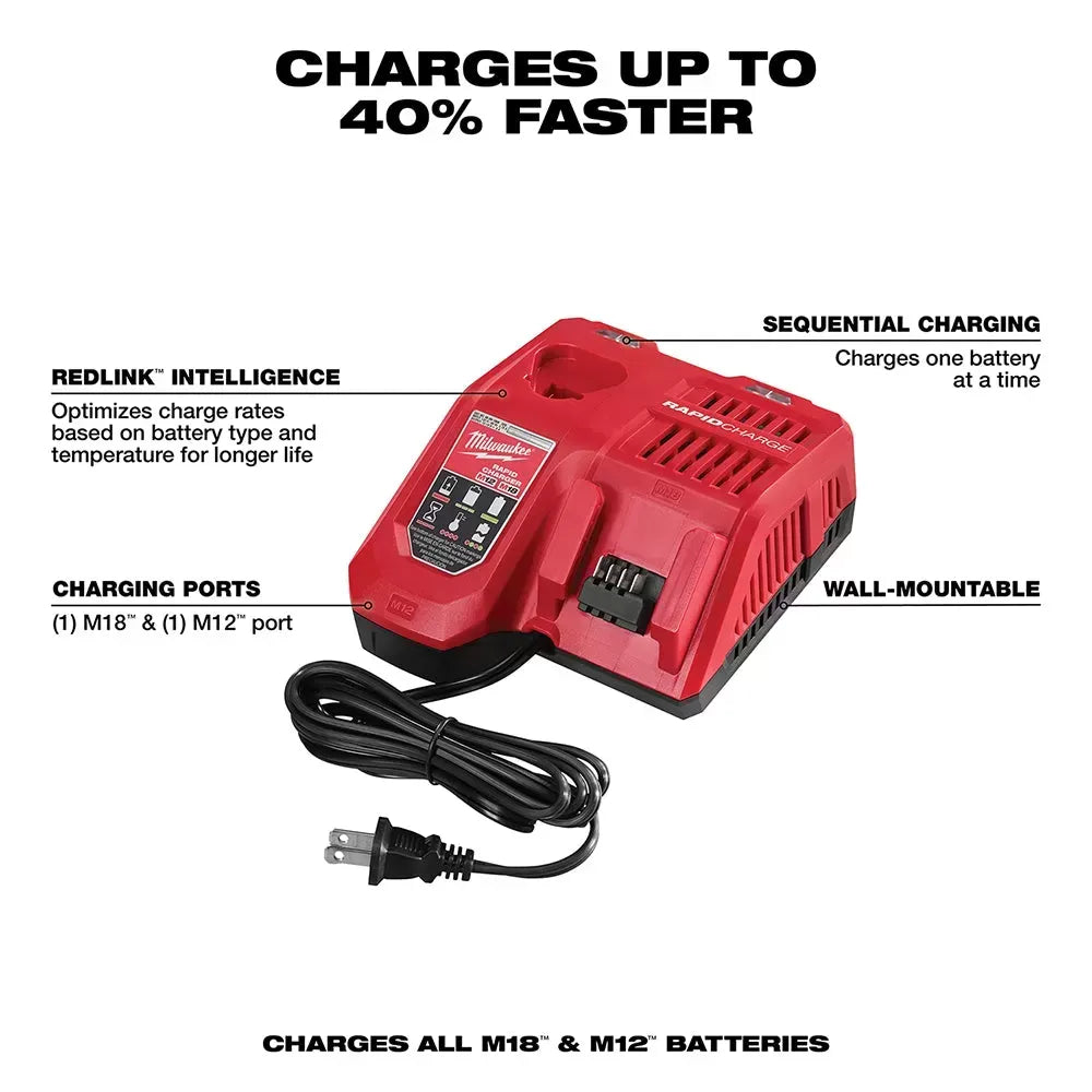 Milwaukee 48-59-1880 M18 18V 8.0Ah REDLITHIUM High Output Battery Starter Kit
