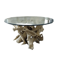 Custom Driftwood Round Coffee Table Base