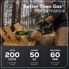 80V Cordless Electric Chainsaw 18-Inch