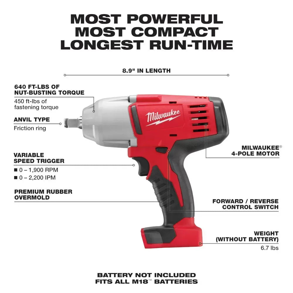 Milwaukee 2695-24B M18 18V 4 Tool Cordless Combo Kit w/ Circular Saw and Impact